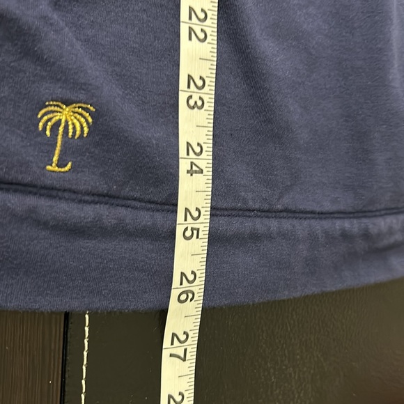 LILLY PULITZER Skipper Solid Popover Navy Blue Sweatshirt Bamboo Zipper Sz XL - Picture 14 of 15